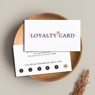 Elegant Stylish White Rose Salon Beauty Loyalty Card