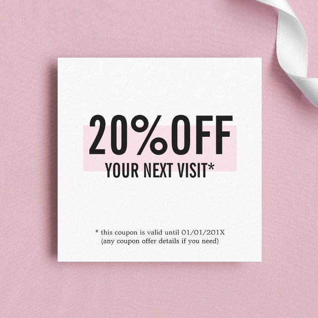 Elegant Stylish White Rose Salon Coupon (Creator Uploaded)