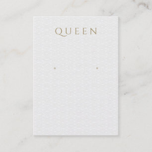 Elegant Subtle Pattern Earring Jewellery Display Business Card