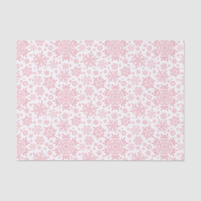 Elegant Sugar Blush Snowflake (White) Tissue Paper (Front)