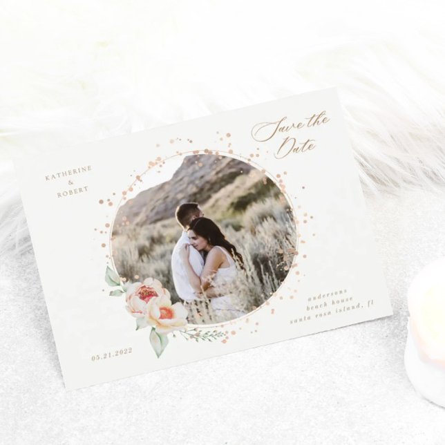 Elegant Summer Garden Floral Save The Date Postcard (Creator Uploaded)