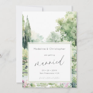 Elegant Summer Garden Wedding Save the Date Invitation