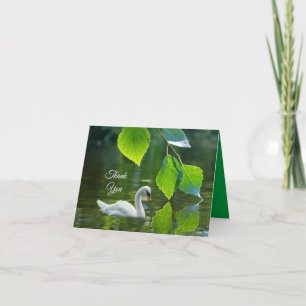 Elegant Summer Swan Thank You Card