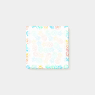 elegant summer tropical colorful pineapple pattern post-it notes
