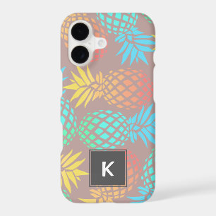 elegant summer tropical colourful pineapple patter