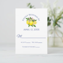 Elegant Summer Yellow Lemon Wedding