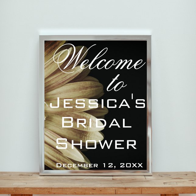 Elegant Sunflower Bridal Shower Poster (Creator Uploaded)