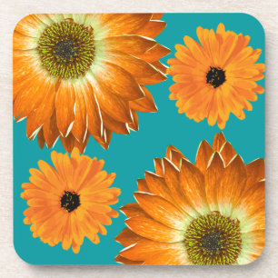 Elegant sunflower coaster