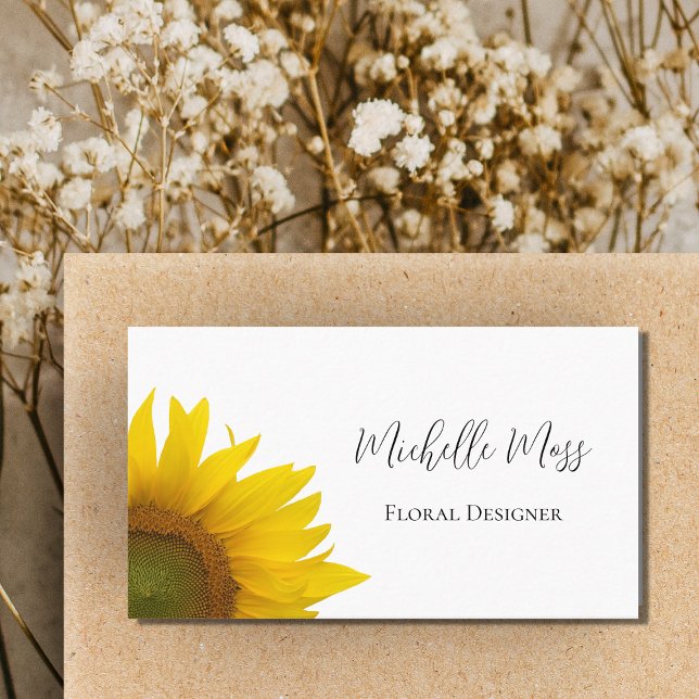 Elegant Sunflower Country Floral  Business Card (Creator Uploaded)