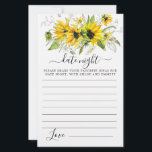 Elegant Sunflower Floral Date Night Card<br><div class="desc">A beautiful yellow sunflower floral border tops this Date Night card.</div>