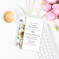 Elegant Sunflower Floral Wedding Anniversary