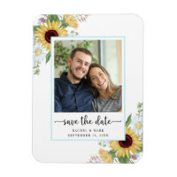 Elegant Sunflower Floral Wedding Save The Date