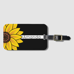 Elegant Sunflower Luggage Tag