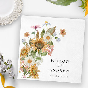 Elegant Sunflower Paper Napkin