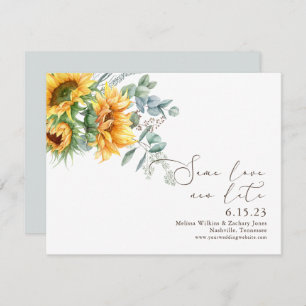 Elegant Sunflower Same Love New Date Save The Date