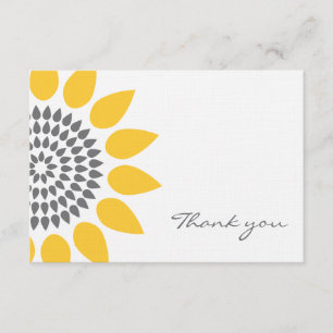Elegant Sunflower Thank You Card