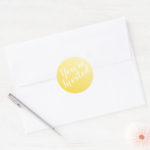 Elegant Sunflower Yellow Envelope Seals