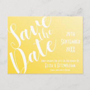 Elegant Sunflower Yellow Save The Date Postcard