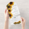 Elegant Sunflowers Bouquet Wedding All In One Invi
