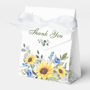 Elegant Sunflowers Eucalyptus Floral Bridal Shower Favour Box