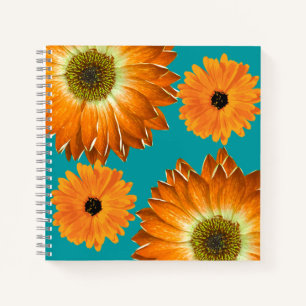 Elegant sunflowers notebook