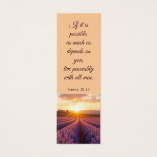 Elegant Sunset Lavender Landscape Bible Verse