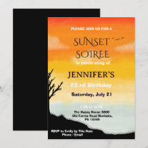 Elegant Sunset Soiree Birthday