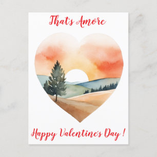 Elegant Sunset Valentine Tuscany Italy Postcard