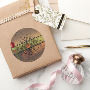 Elegant Sunset Wedding Stickers