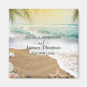 Elegant Sunshine And Blue Ocean Beach Magnet