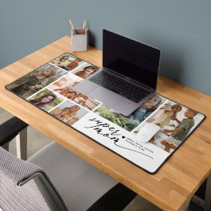 Elegant Super Mom 9 Photo Collage Desk Mat