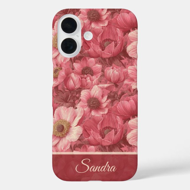 Elegant Surprise Birthday Anemones Custom Case-Mate iPhone Case (Back)