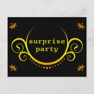 elegant surprise party invitation postcard