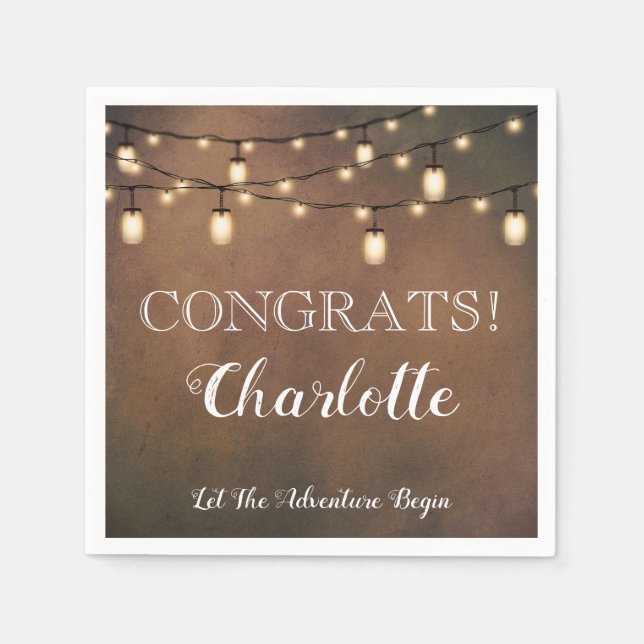 Elegant Surprise Retirement Party  Napkins (Front)