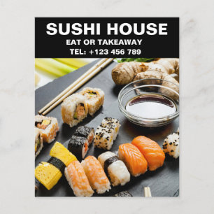 Elegant Sushi Restaurant Custom Photo Flyer