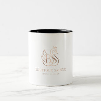 Elegant Swan Line Art Minimalist Ceramic Coffee Mu Two-Tone Coffee Mug