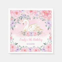 Elegant Swan Princess | Pink Purple Floral Party