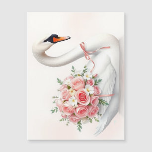 Elegant Swan with Roses