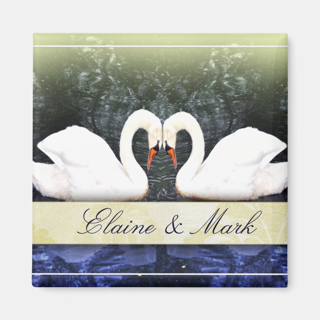 Elegant Swans in Love Magnet (Front)
