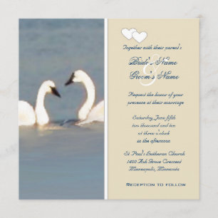Elegant Swans Wedding Invitation