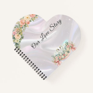 Elegant Swans Wedding Photo Album Notebook