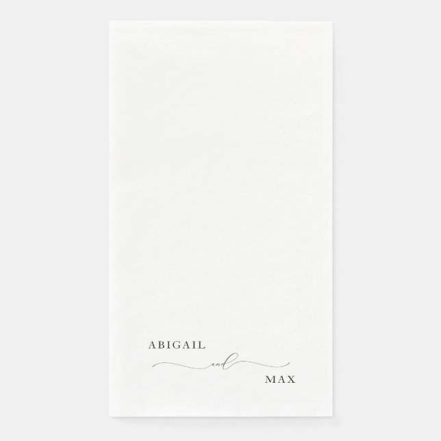 Elegant Swash Wedding Napkin (Front)