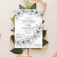 Elegant Sweeping Floral Botanical Spring Wedding