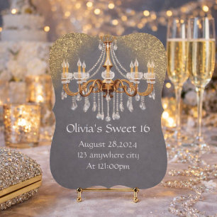 ELEGANT SWEET 16 BIRTHDAY INVITATION