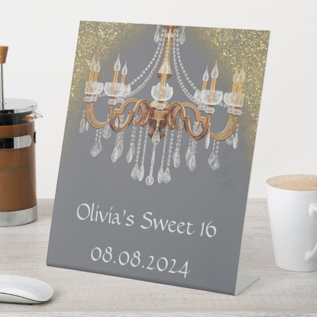 ELEGANT SWEET 16 BIRTHDAY WELCOME SIGN (In SItu)