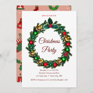 Elegant sweet Christmas invitation