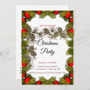 Elegant sweet Christmas invitation