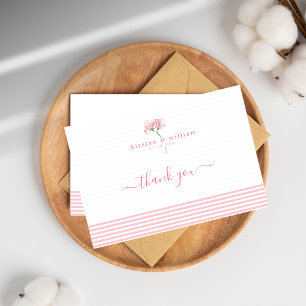 Elegant Sweet Pea Flowers - Personalised Thank You Card