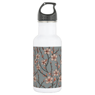 Elegant Sweet Pink Flower Blossom Cherry Pattern 532 Ml Water Bottle