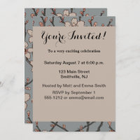 Elegant Sweet Pink Flower Blossom Cherry Pattern